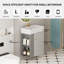 Meuble-lavabo mural avec lavabo en céramique, porte à fermeture douce, tablette de rangement flottante gauche, assemblage requis