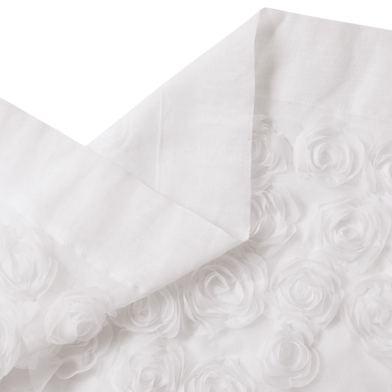 BCBG Rosette Sheer Window Curtains