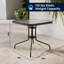 Amlie 28'' Square Glass Metal Table with Rattan Edging and 2 Rattan Stack Chairs-1535010306