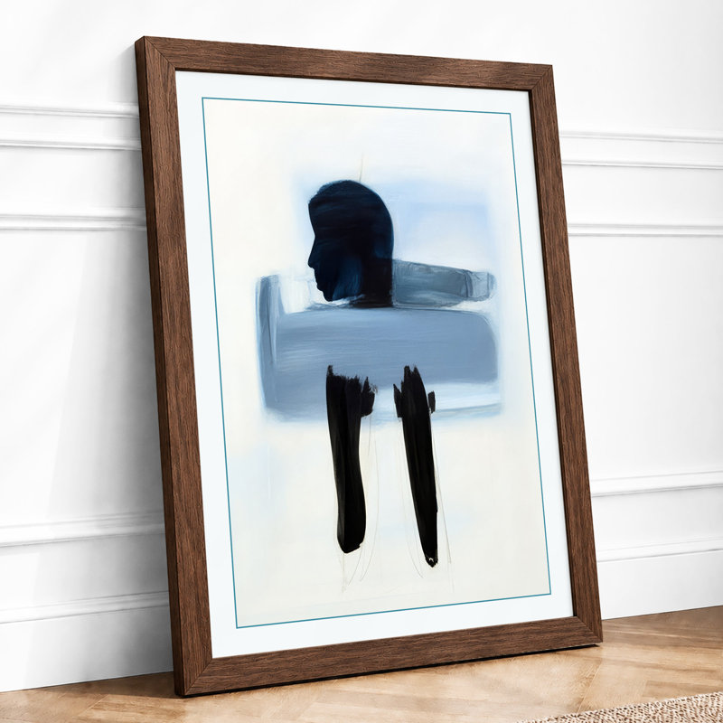 Solitary Form Minimalist - Framed Print, A1 - 84.1 x 59.4 cm, Walnut