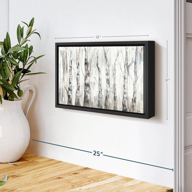 Nature «Winter Aspen Trunks Neutral Canvas Print», H 9 po x l 13 po