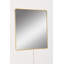 Miroir moderne à DEL avec acrylique incassable incassable, 19,7 po x 19,7 po | Épaisseur de 5 mm, rayures néon jaune | Support en panneau de fibres à densité moyenne, adaptateur 12V pour un éclairage lumineux | Décoration élégante et durable-2071403769