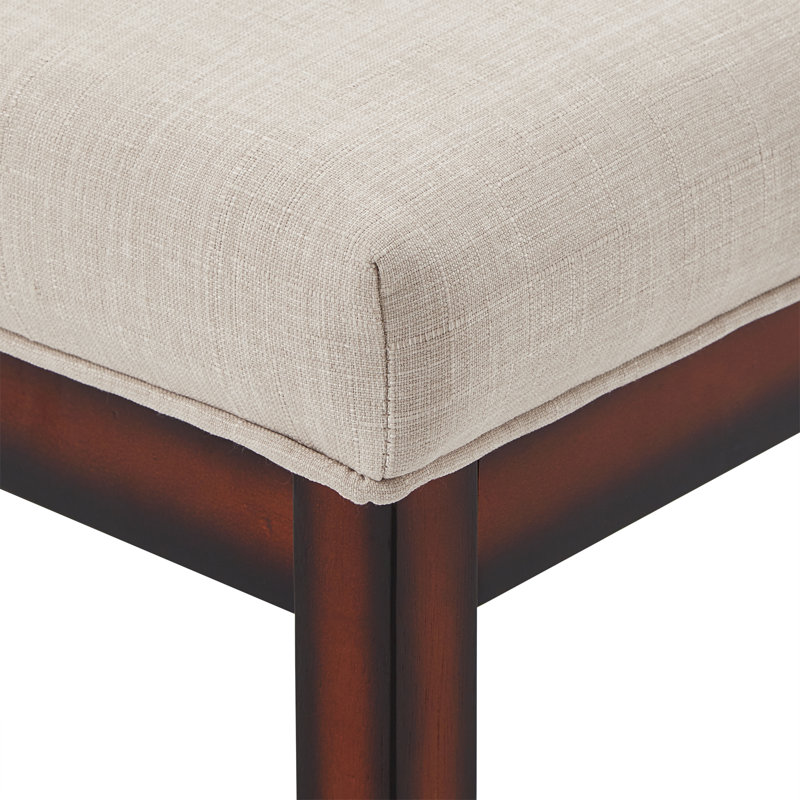 Banc en bois massif Lancaster, Beige