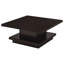 Ensemble de tables basses et de tables de bout carrées Cappuccino 2 pièces (table incluse seulement)