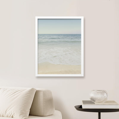 «Beach Shore Ocean Washed Out Pastel Duotone» sur papier