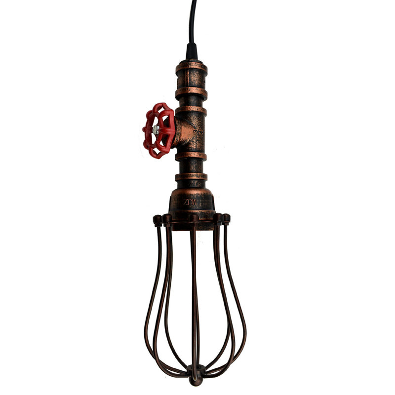 Lushton 1 - Light Bulb Pendant, Rustic Red