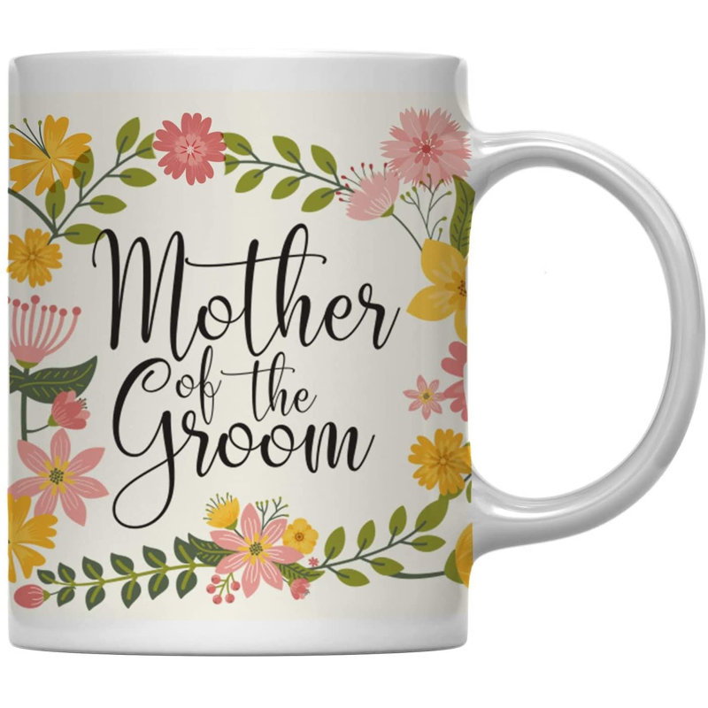 Tasse à café avec fleurs et mariage, Mother of the Groom