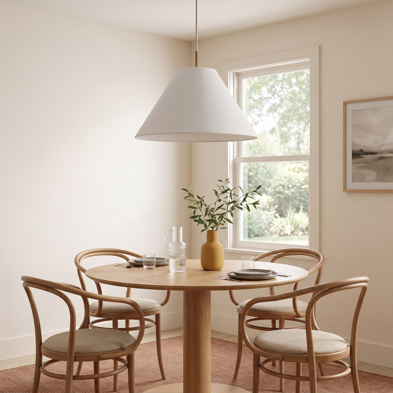 Finley Single Light Pendant, White