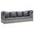 Patio Lounge Bed with Roof Mixed Poly Rattan-996434053-996434052
