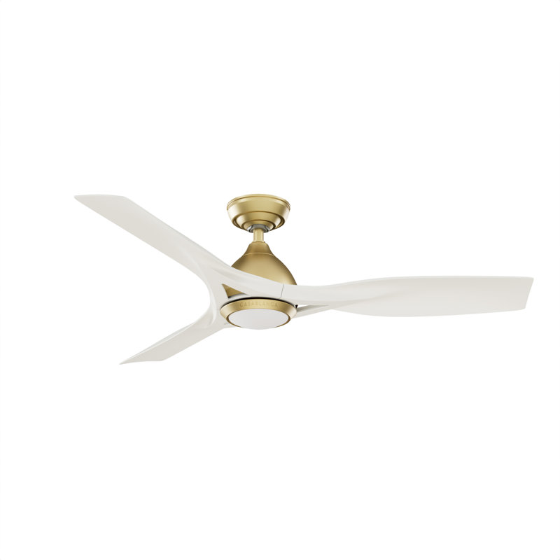 Casablanca 54 inch Elise ENERGY STAR®  Damp Rated Ceiling Fan with Lights and Wall Control