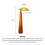 Lampe sur pied légère en fer, tissu et bois