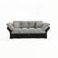 Canapé-lit convertible capitonné avec 2 coussins moelleux-601249758