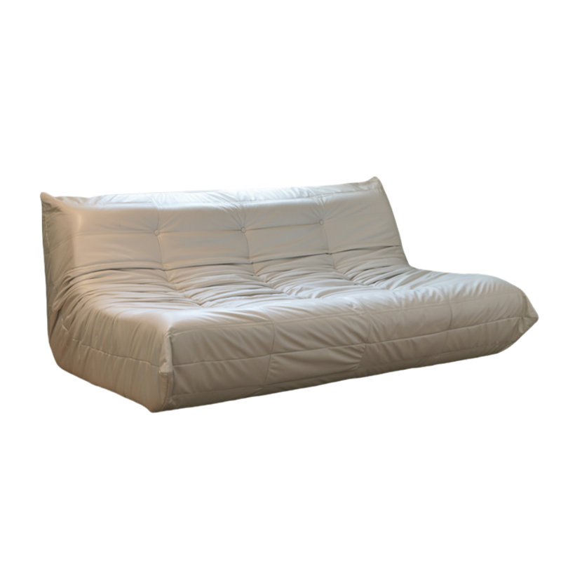Canapé simple et créatif de 70,8 po, Tissu blanc cassé
