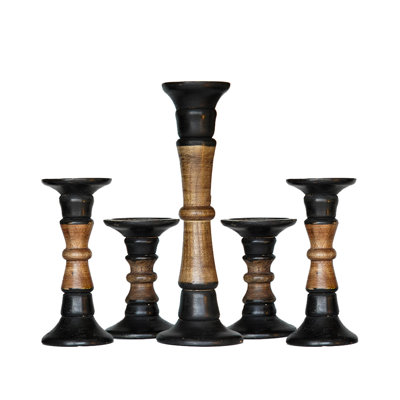 15'' H Wood Tabletop Pillar