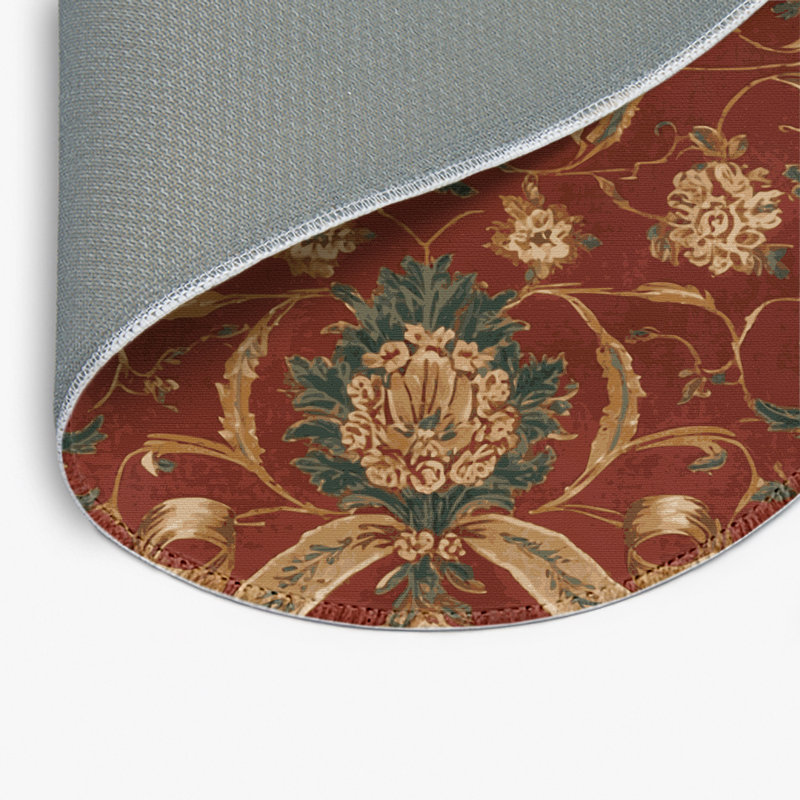 Tapis d'intérieur et d'extérieur brun français, Rond 5 pi