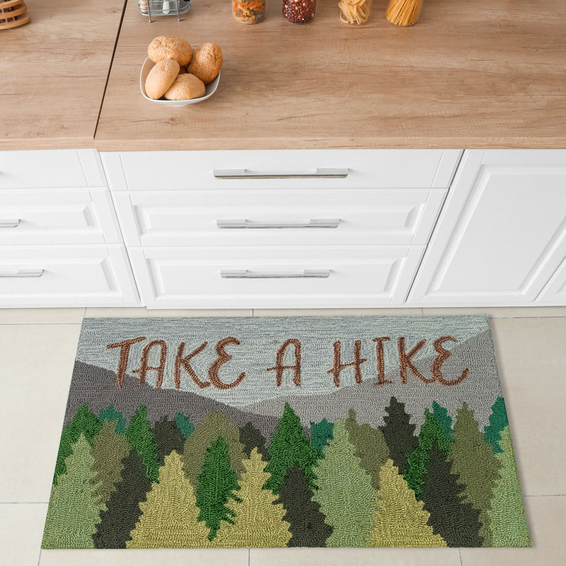 Gavril No Pattern And Not Solid Color Polyester Kitchen Mat, Rectangle 2'6" x 4'