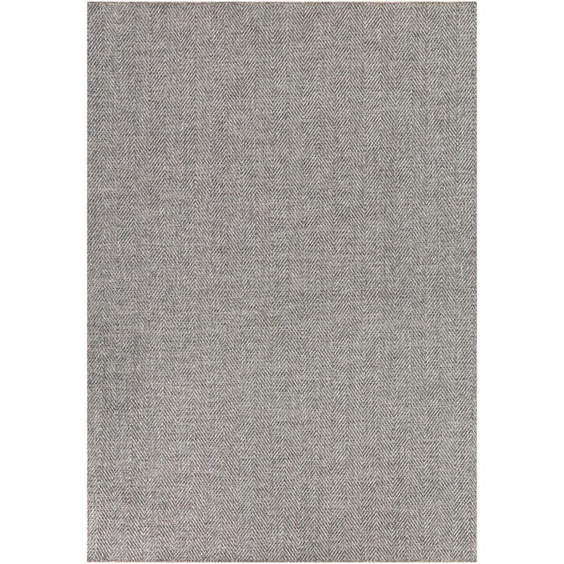 Tapis intérieur / extérieur noir Yarborough, Rectangle 5 pi 3 po x 7 pi
