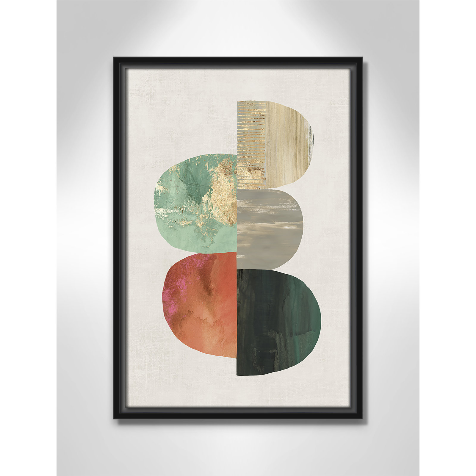 Evolving Energy I - Painting Print, Picture Framed Canvas, 19.5" H x 13.5" W, Black