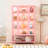 Tall Metal Display Cabinet with Glass Door and LED Lights, Three-sided Glass Curio Cabinet for Collectibles-129443816