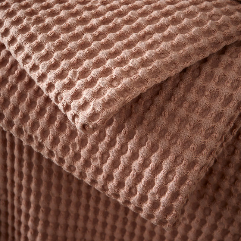 Jaipur Chunky Waffle Waffle Throw Blanket, Pink