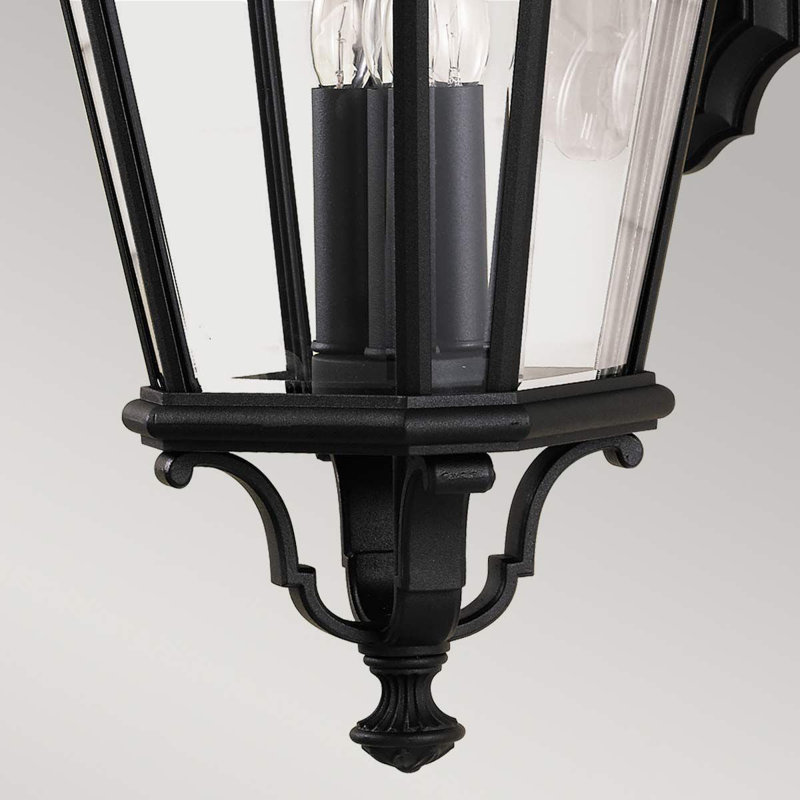 Tibbett 3 - Bulb 78cm H Outdoor Wall Lantern, Black