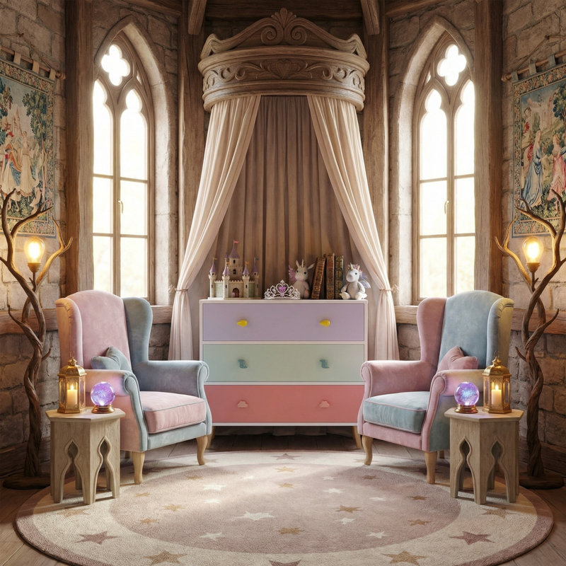 Commode 31,50 po multicolore pour enfants, commode à 3 tiroirs avec poignées mignonnes, glissières européennes lisses et sécurité anti-basculement pour chambre d'enfant