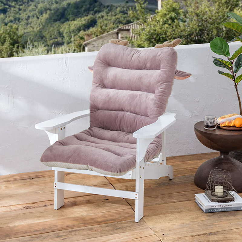 Super Soft Cartoon Moose with Upholstered Chair Seat / Back Cushion, 45cm W x 85cm D