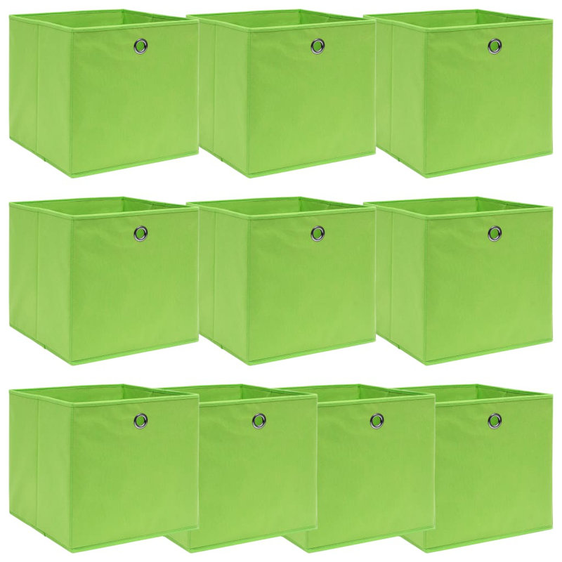 Rebrilliant Fabric Decorative Bin, Green