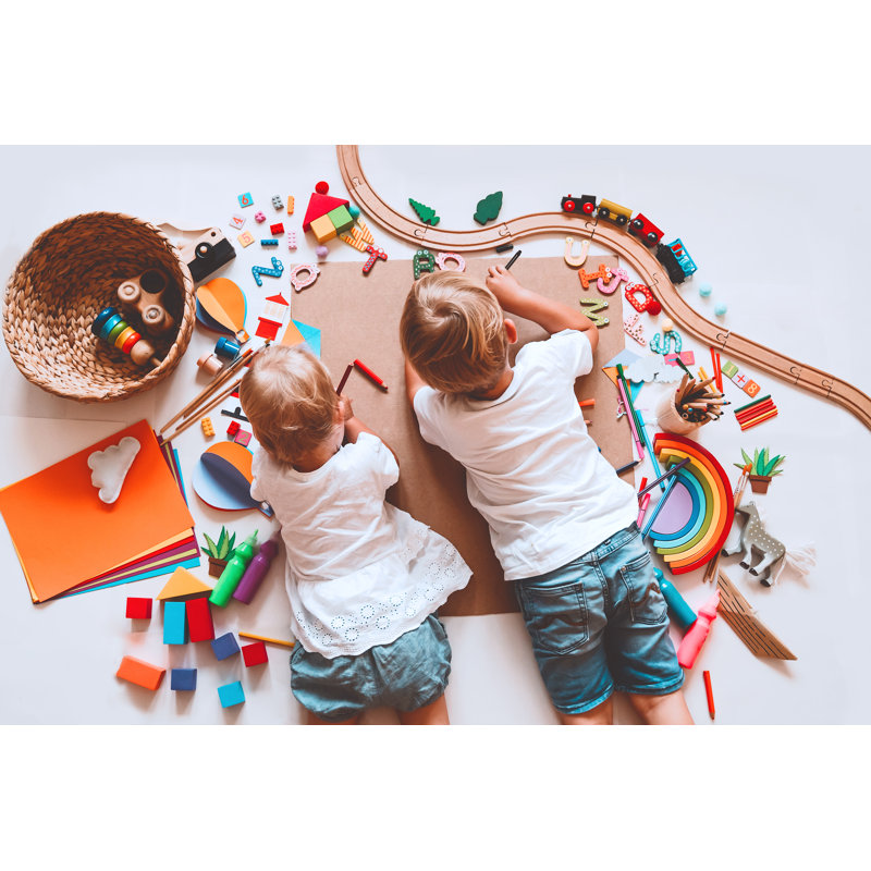 Kids Draw And Make Crafts - Wrapped Canvas Print, 30cm H x 46cm W x 3.8cm D