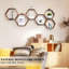 Ensemble de 6 tablettes flottantes hexagonales-1135054136