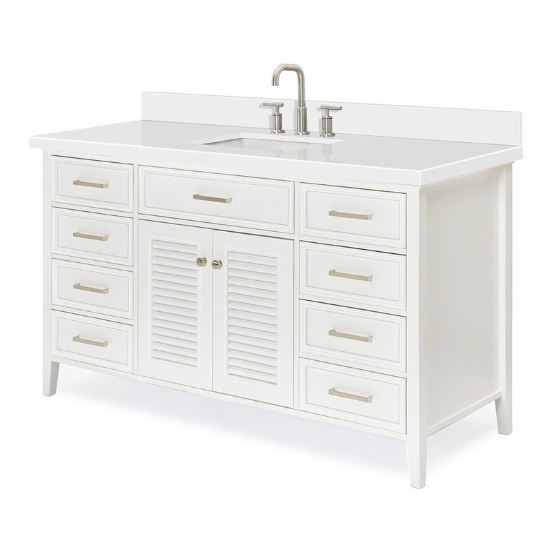 Ensemble de meuble-lavabo simple 61 po Bodhin, Blanc