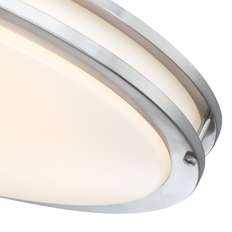 Selectable LED 2700K, 3000K,3500K, 4000K, 5000K Flush Mount Ceiling Light, Brushed Nickel, 3.5" H x 32.8" W x 18.12" D