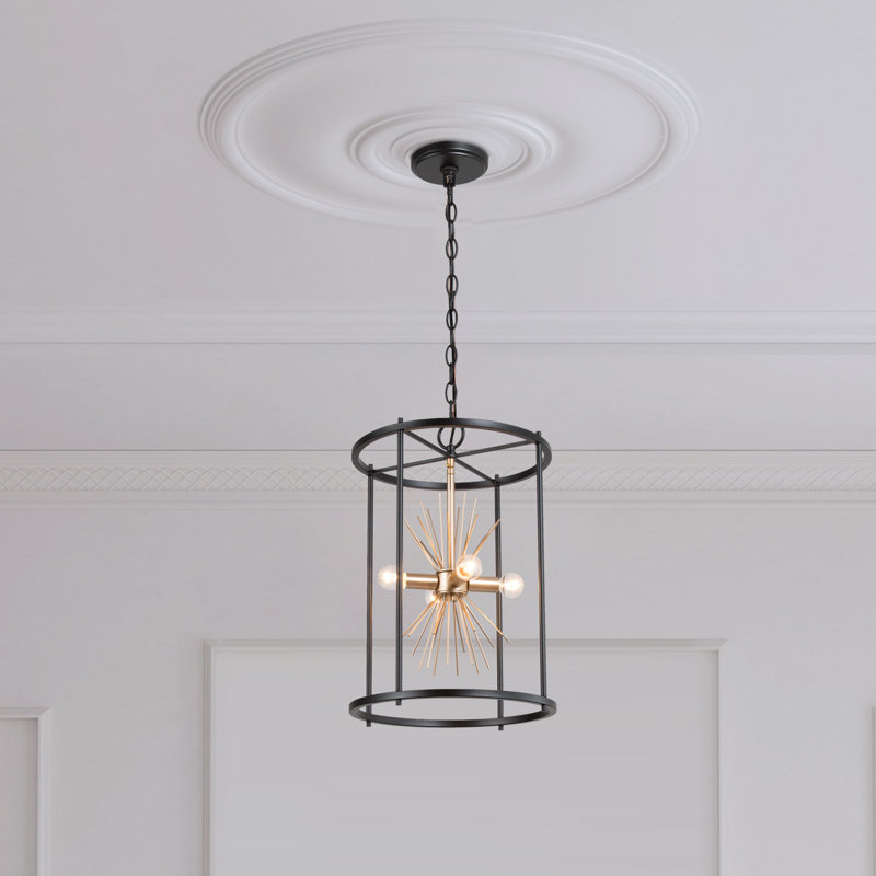 Luminaire suspendu cylindrique à 4 lumières Modern Farmhouse