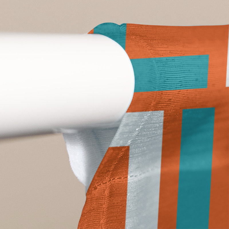 Rideau de luxe Washington, Orange/Aqua/White