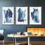 Indigo Collide I, ensemble de 3 toiles encadrées sur toile-1052132935-1052132932