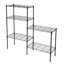 Étagère de rangement autoportante réglable en acier au carbone, support de rangement en métal personnalisable pour la maison et la buanderie, noir
