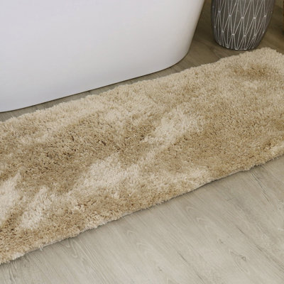 Tapis de salle de bain, tapis de bain absorbants très doux, antidérapant, séchage rapide, lavable à la machine, confort moelleux pour le plancher de la salle de bain, la baignoire, la douche et les accessoires de décoration intérieure, lin