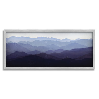 Art mural texturé giclée panoramique de montagnes superposées par Ryan Fowler