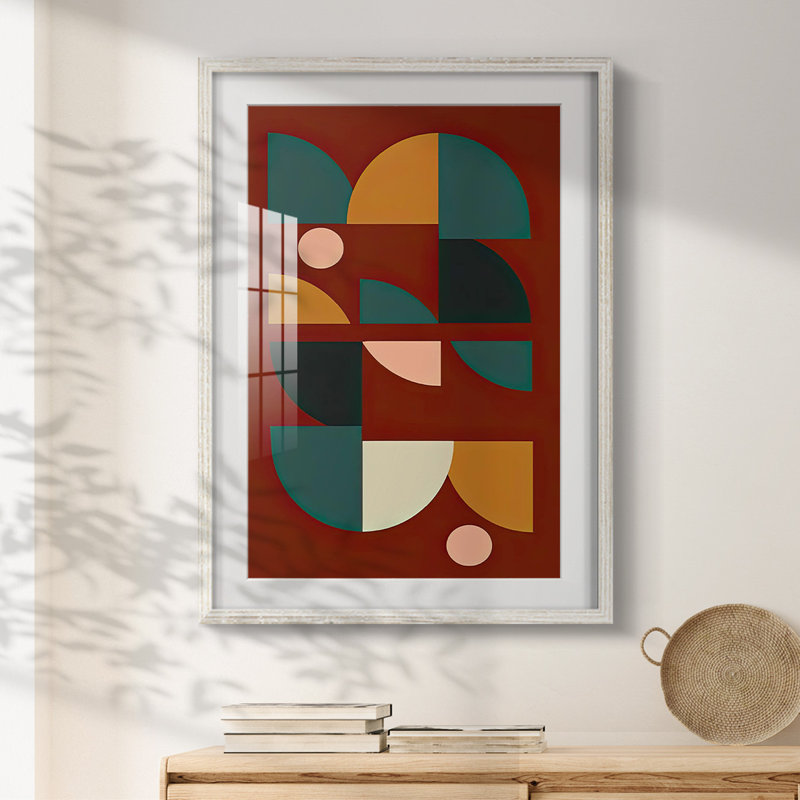Arches on Rust III -Framed Print, White