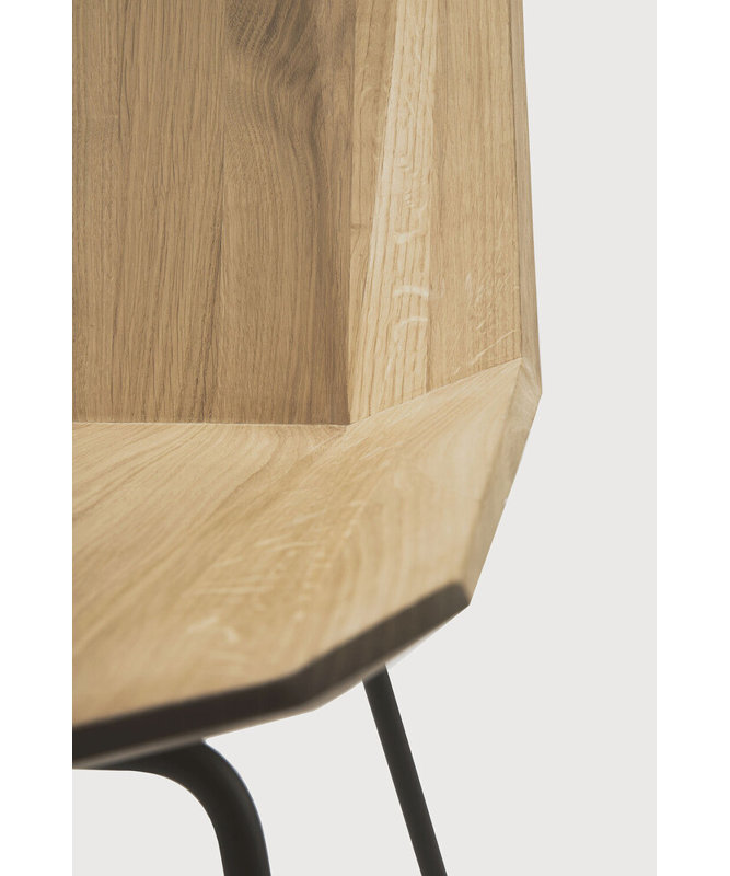 Facette Solid Wood Writing Desk, Natural Oak