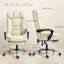 Fauteuil de direction, fauteuil d'ordinateur en cuir, beige