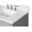 Meuble-lavabo simple 30 po avec comptoir en quartz blanc, lavabo et dosseret Luton. Gris moderne. Pré-assemblage