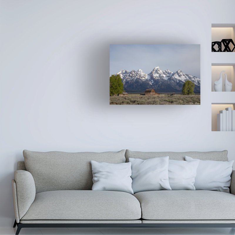 David Drost, montagnes du Wyoming II, art sur toile, H 16 po x l 24 po