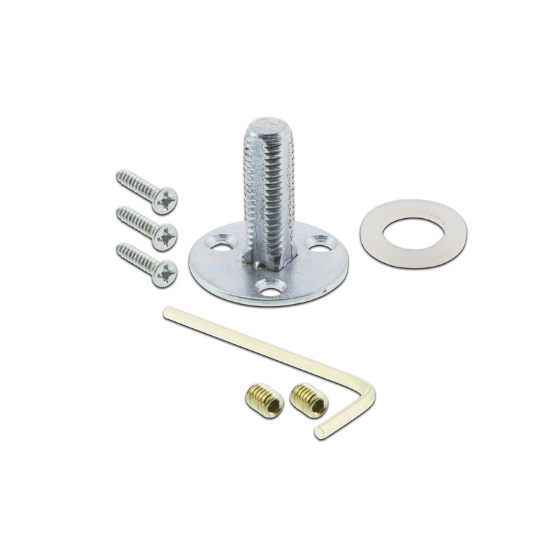 Classic Rosette with Black Porcelain Door Knob, Unlacquered Brass