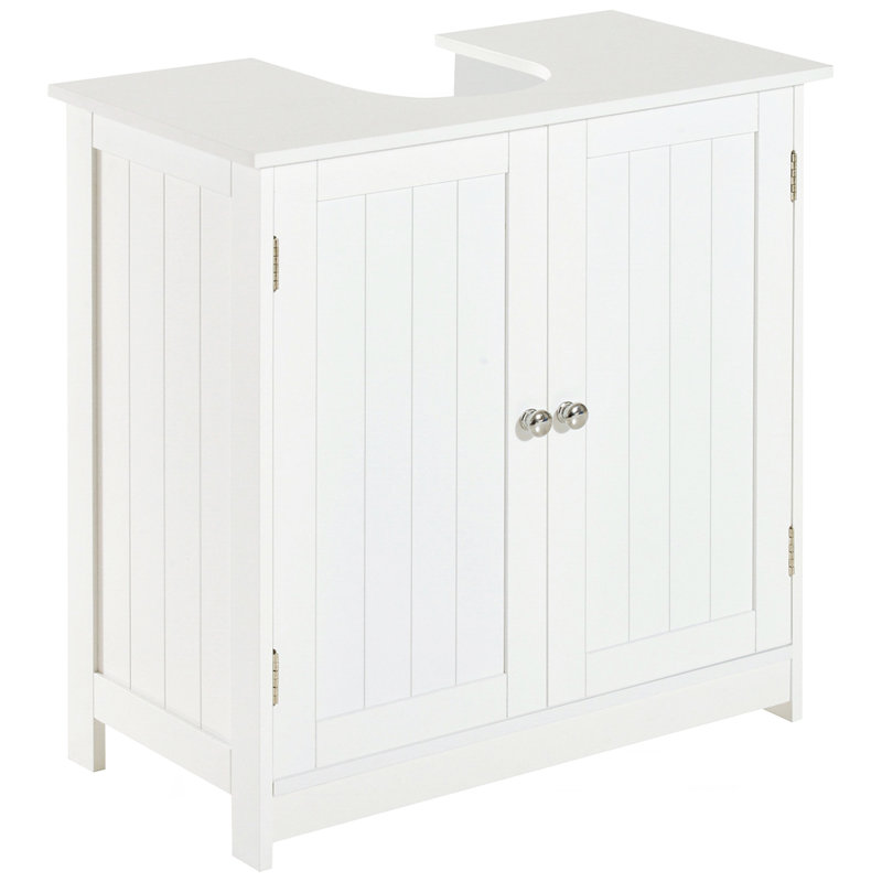 24” Pedestal Sink Bathroom Vanity Cabinet - White