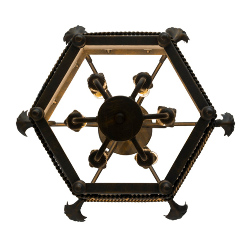 Regency 6 - Light Chandelier, Clear, Gold/Matte Black