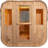 ZONEMEL Sauna Canadian Red Cedar 6KW Stove Cube - Outdoor Traditional Steam Sauna Room for 6-8 Person, 70.9" L x 82.7" W x 82.7" H, Waterproof Modern Design with Tempered Glass