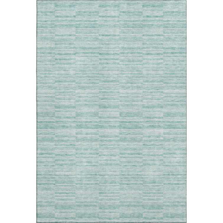 Premium Machine Washable Prisco Turquoise Rug