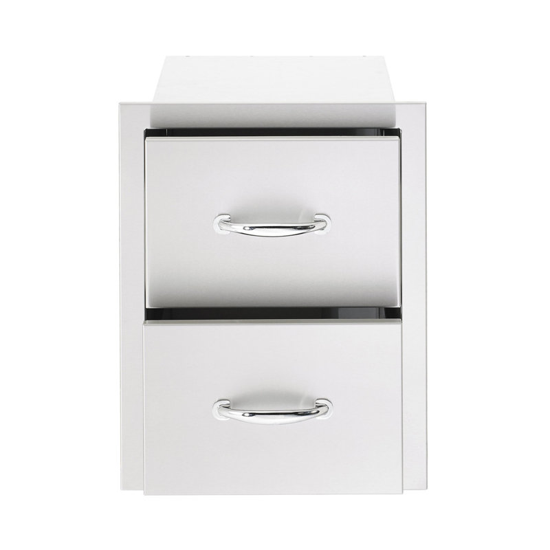 Tiroirs doubles 17 po en acier inoxydable