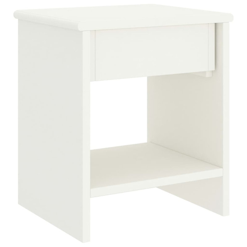35cm W Bedside Table, White
